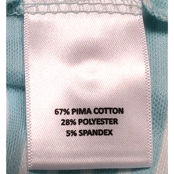 Peter Millar Light Blue and White Striped Polo Shirt - Picture 9 of 16